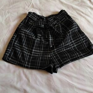 Black and White Plaid Shorts